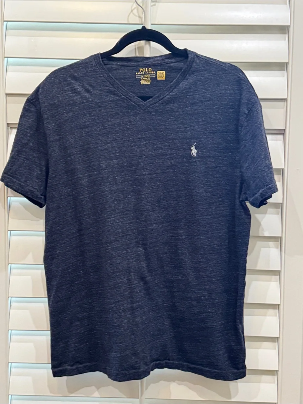 Polo by Ralph Lauren Heather Navy V-Neck Tee